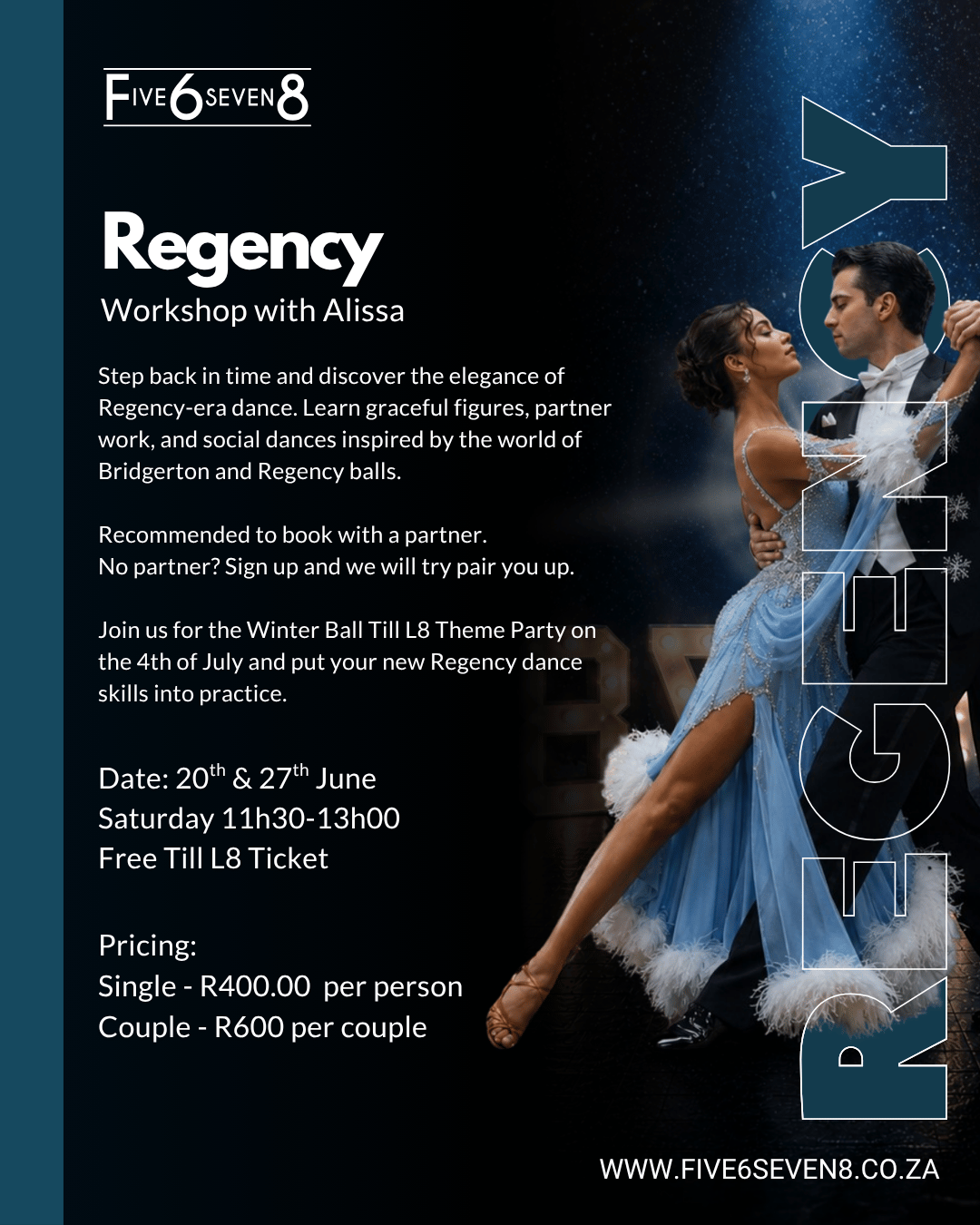 Regency Workshop | Per Person