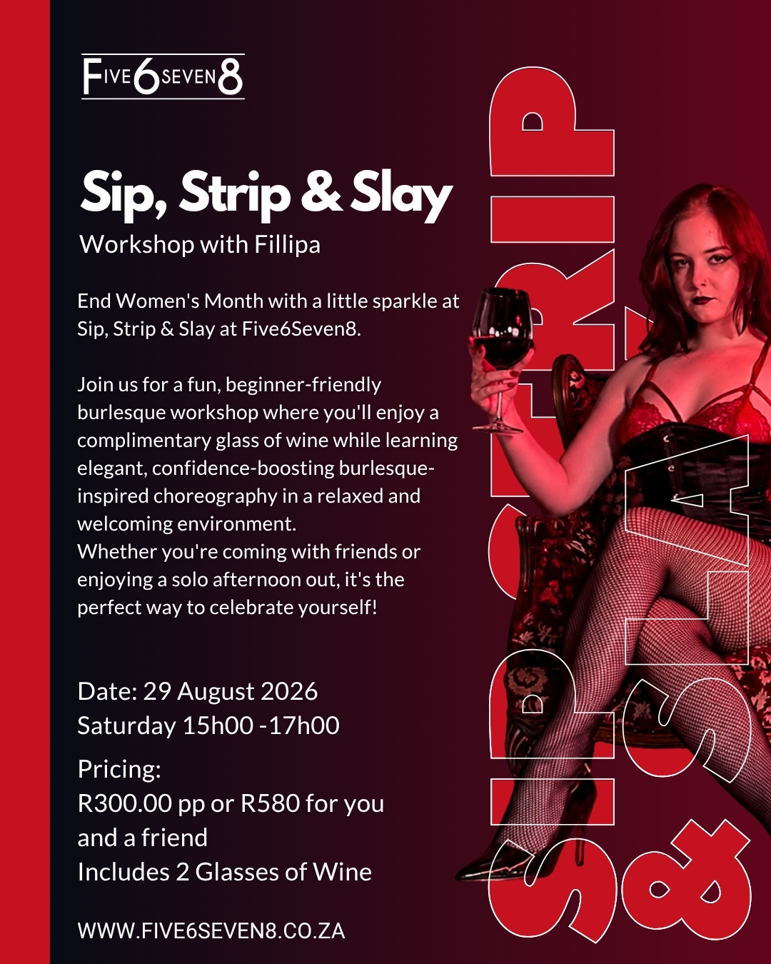 Sip, Strip & Slay | Single Ticket